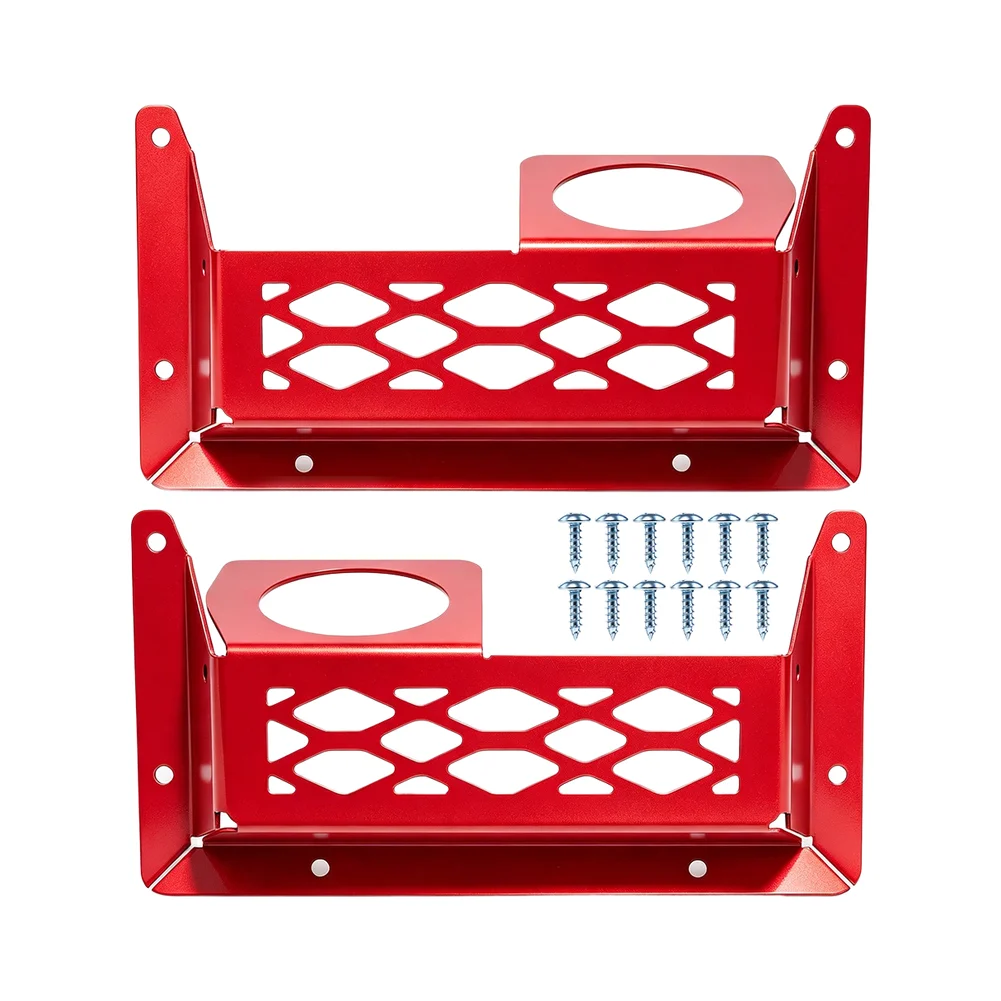 Precision Fit Dual Cup Holder and Mesh Storage Organizer for Can-Am For Defender For MAX Rear Cabin Installation