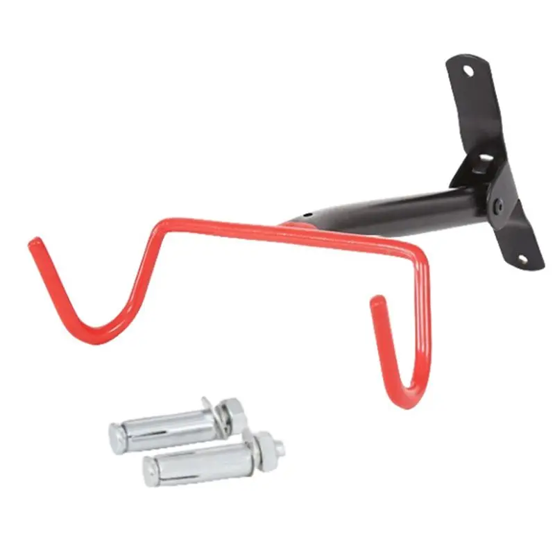 

HOES-Bike Wall Mount Hook Mountain Bike Folding Display Hook Space Saving Cycling Rack Mountain Bike Hanging Rack Black And Red