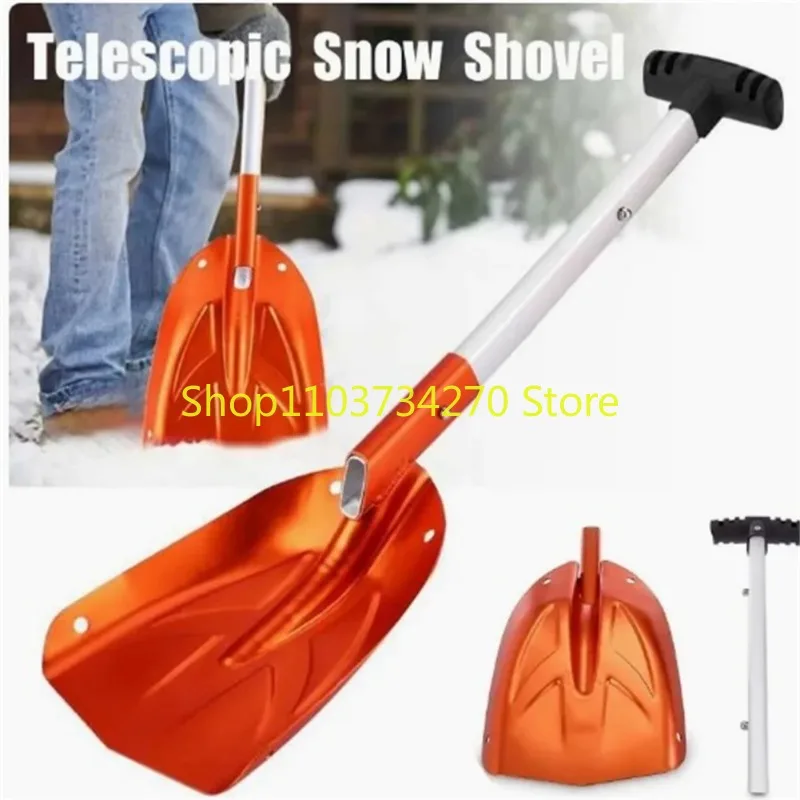 Telescopic Shovel With Anti Slip Handle Bright Color Winter Snow Ice Shovel Outdoor Courtyard Cleaning Tool Dropshipping504