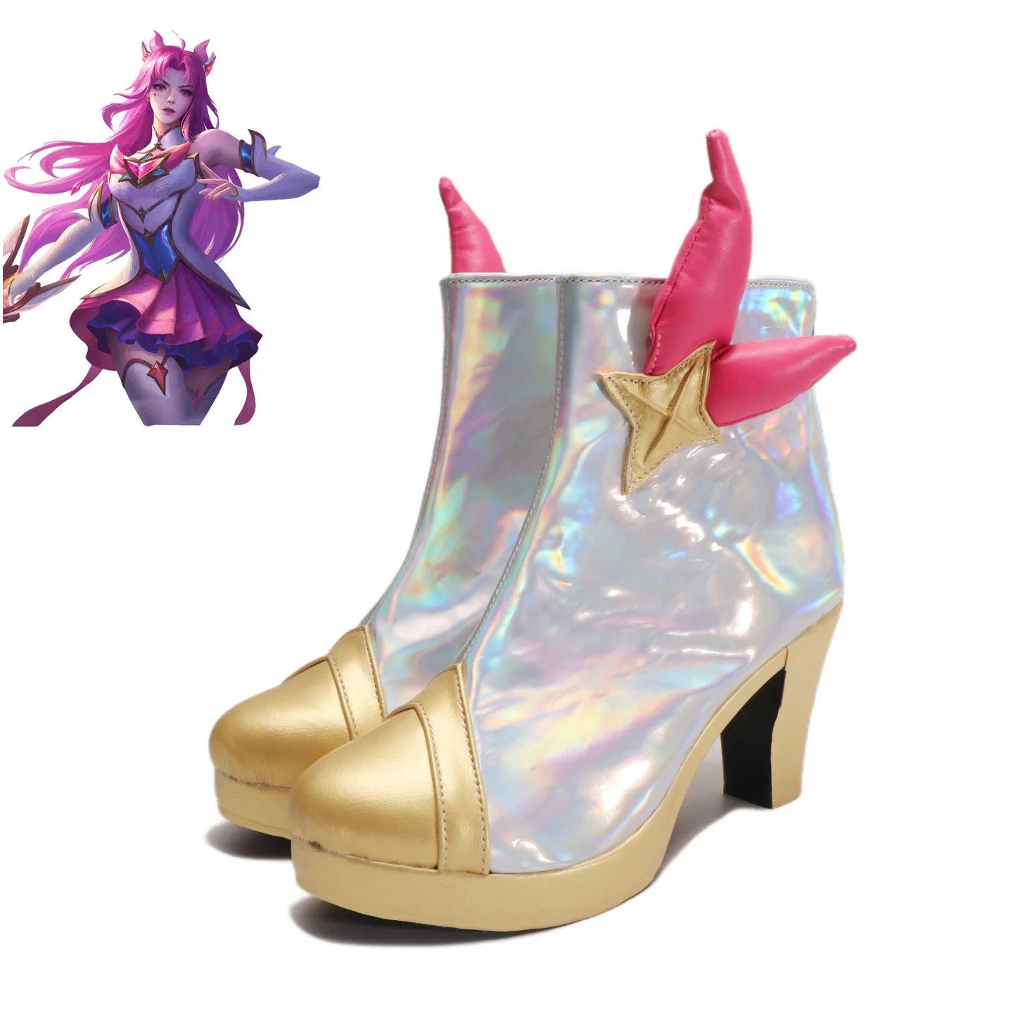 

Anime Game Cosplay Shoes LOL Kaisa Boots Halloween Costume Accessories Props Made
