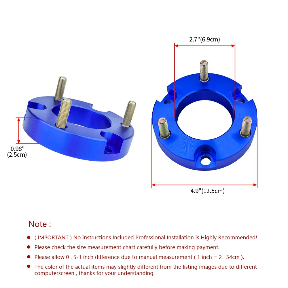 

25mm Front Suspension Lift Up Kits For Toyota Hilux VIGO Coil Spacers Strut Shocks Absorber Spring Raise