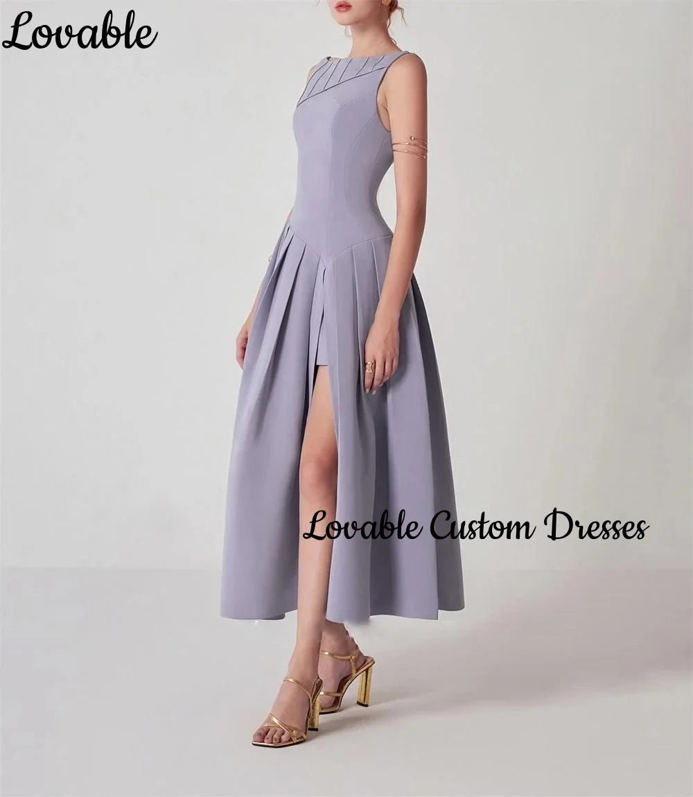 تخصيص كشكش Fساتين للمناسبات الخاصة مغرفة العنق ألف خط فستان حفلات الزفاف سستة حتى أكمام الكاحل طول سستة حتى