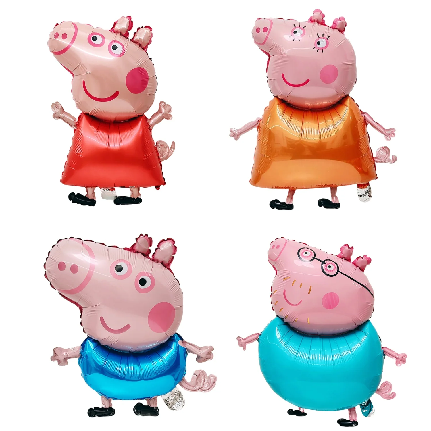 Rosa Schwein Geburtstagsparty Dekoration Einweg-Tischgeschirr Tischdecke Teller Becher Servietten Taschen Baby-Shower Schweinefamilie Partyzubehör
