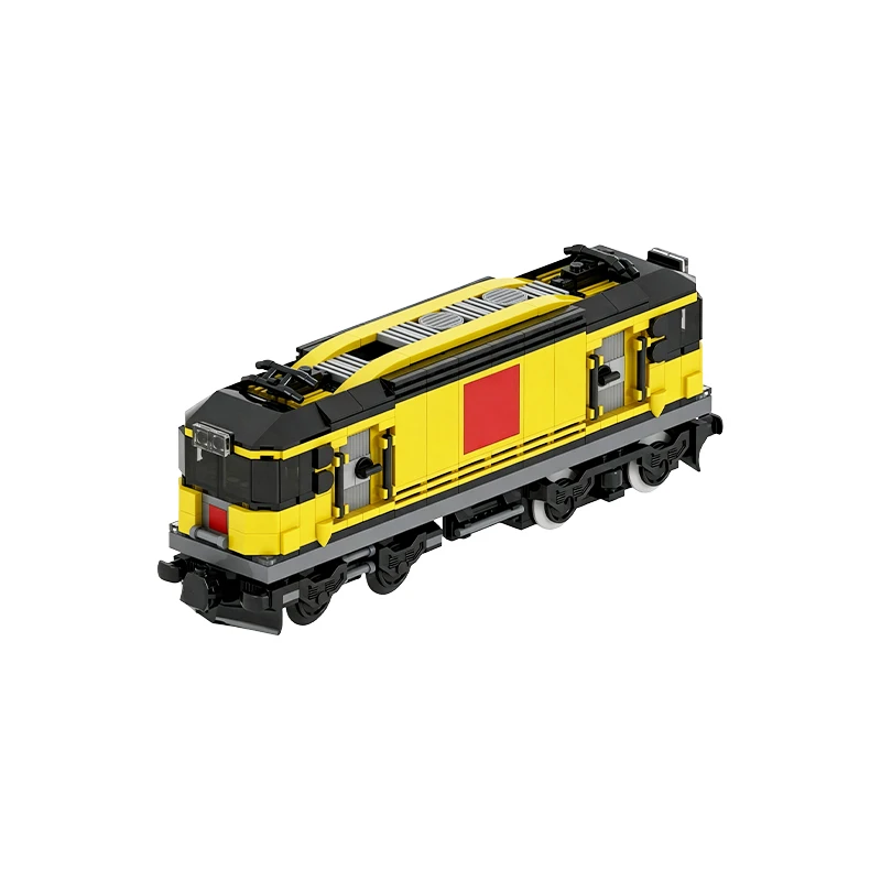 MOC Railway Car Transport Carrier Freight Wagon Building Blocks Double Deck Vehicle Carrier Model Track Extension Toy Adult