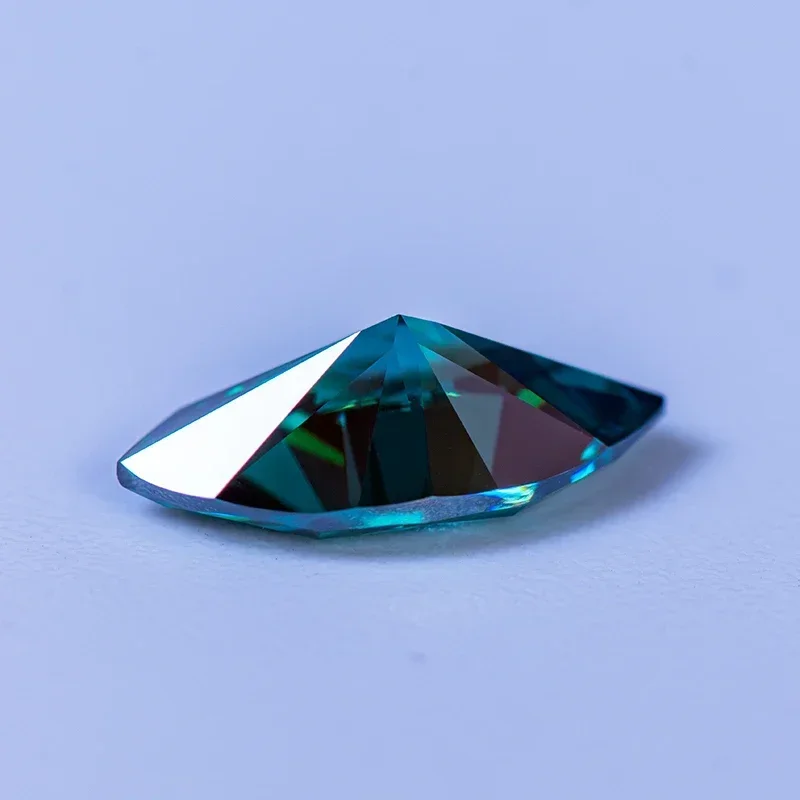 Moissanite Stone Marquise Cut Naturally Emerald Green Color VVS1 with GRA Certificate Gemstone Charms Jewelry Making Materials