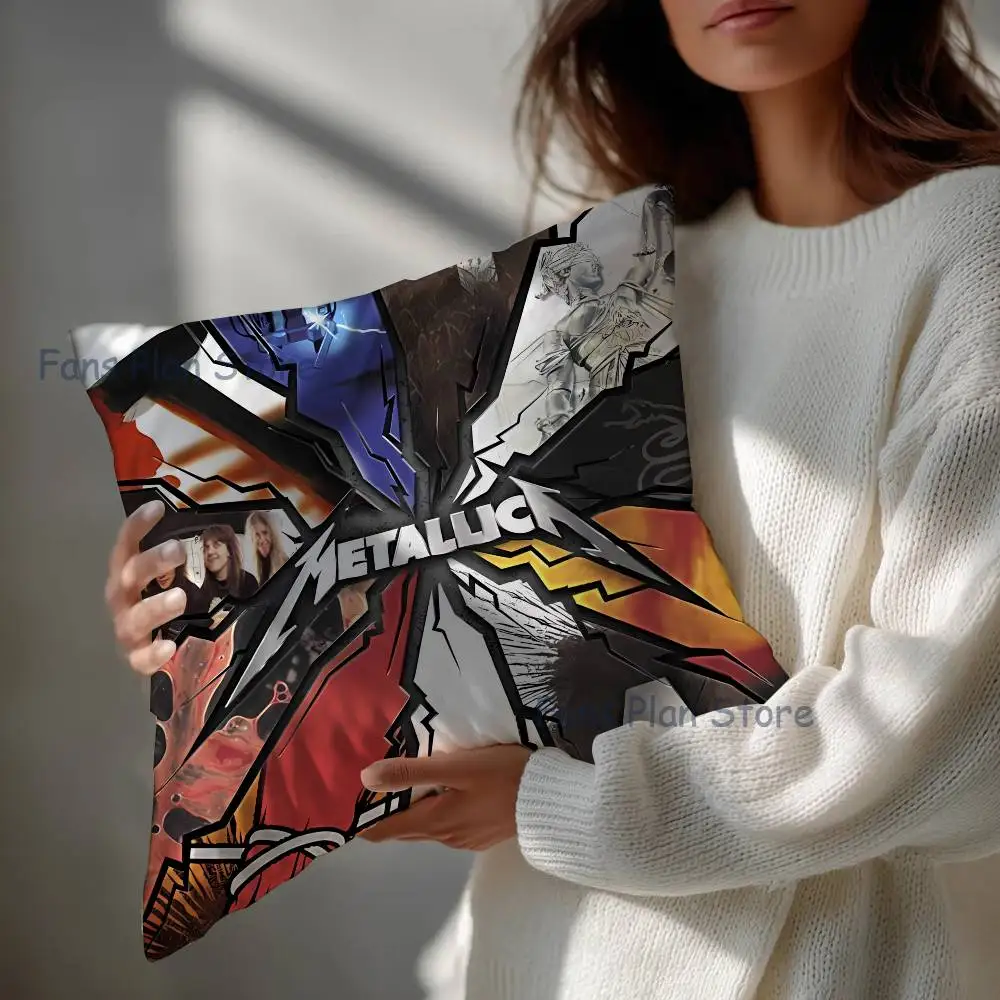 M-Metallica 72 S-Seasons Pillow Case For Sofa Decor Car Office Room Printing Cushion Cover Decorations and Protector