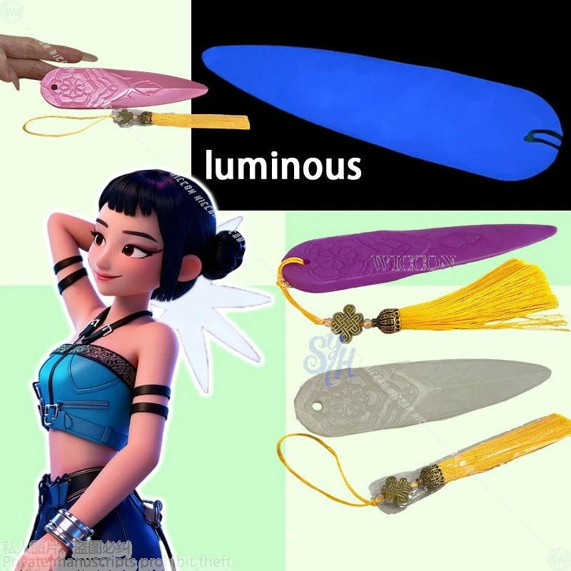 

KPop Demon аниме Zoey реквизит для косплея двусторонний двухцветный 3D полилуктическая кислота многоцветные светящиеся аксессуары Хэллоуин Карнавал