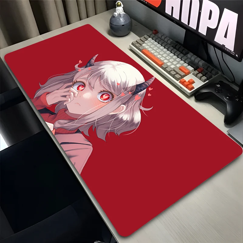 Mouse Pad PC Non Slip Rubber Cute Mousepad Laptop Gamer Cabinet H-helltaker Keyboard Pad Office Computer Gaming Desk Mouse Mat