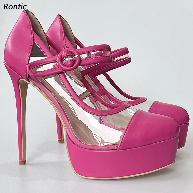 

Женские розовые туфли на высоком каблуке Rontic ручной работы — женская обувь ручной работы на элегантном и женственном стиле, размер 5-20