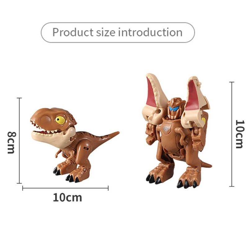 4PCS Mini Finger Dinosaur Deformation Toys Set Children Educational Movable Joint Robot Transformation Birthday Gift