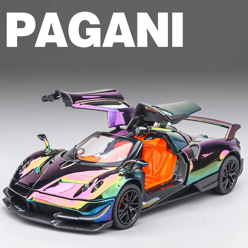 

1:24 Scale Huayra BC 720S Sports Car Model Toy Metal Diecast Pull Back Supercar Shock Absorption Models Gift Decoration