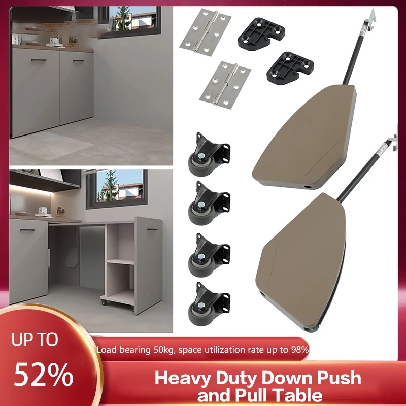 

Folding Table Under The Cabinet, Hidden Desk Support Frame, Bar Table, Retractable Folding Table Hardware Accessories