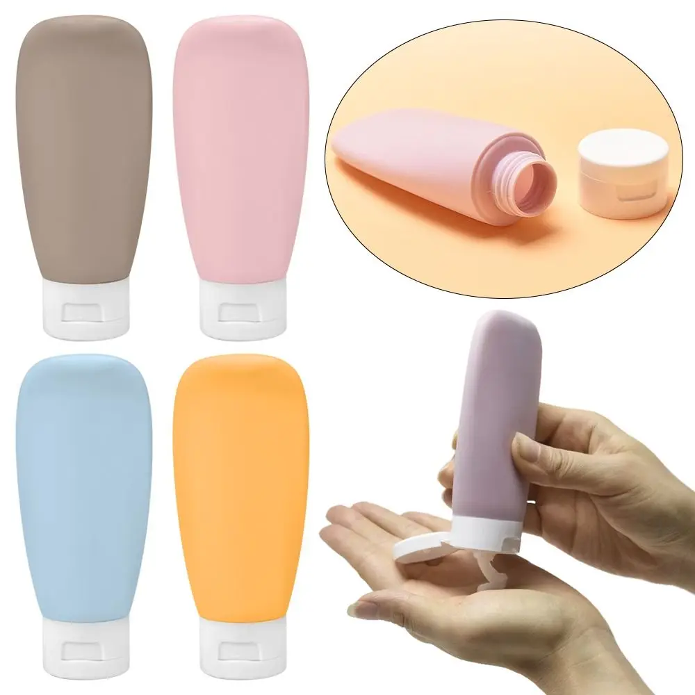 4Pcs 60ml Cosmetic Containers Refillable Bottle Travel Size Empty Mini Bottle Makeup Tool Plastic Lotion Cream Packing