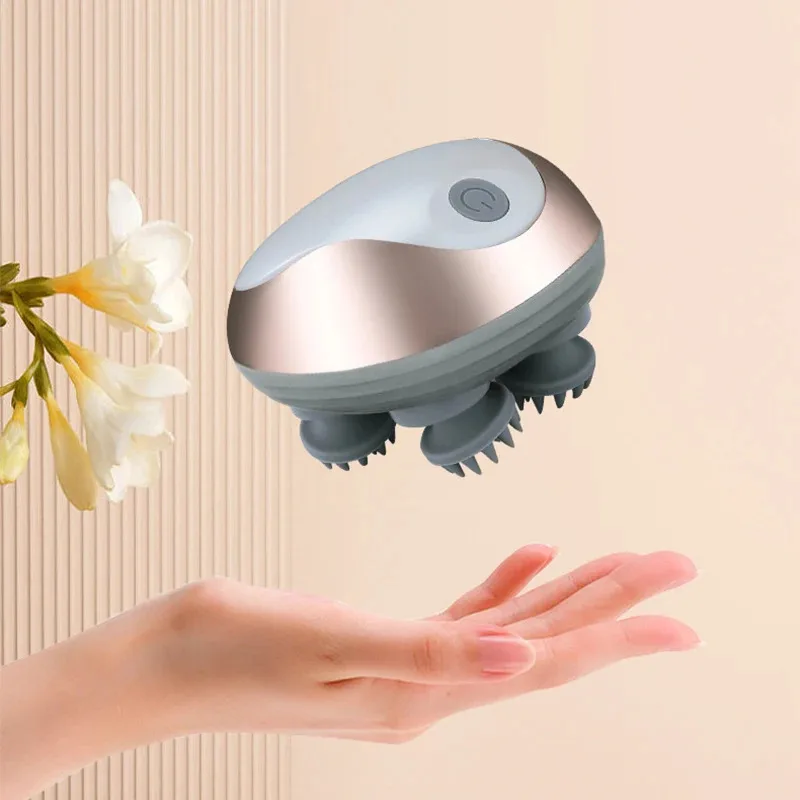 Mini Head Massager Magnetic Rechargeable Massager Electric Scalp Kneading Multifunction Physiotherapy Instrument