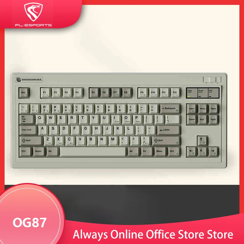 

Fl·Esports Og104 84/104keys Wireless Bluetooth 3-Mode Mechanical Keyboard Hot-Swap Og87 Keyboards Rgb Office Gaming Keyboards