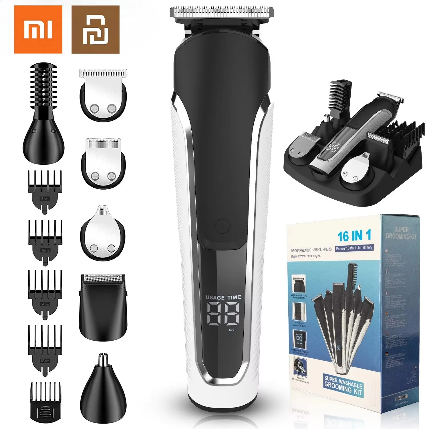 

Xiaomi Youpin Hair Clipper Repair Beard Shaving Body Hair Trimmer Clippers Electric Machine Men Haircut Machine Barber Shaver