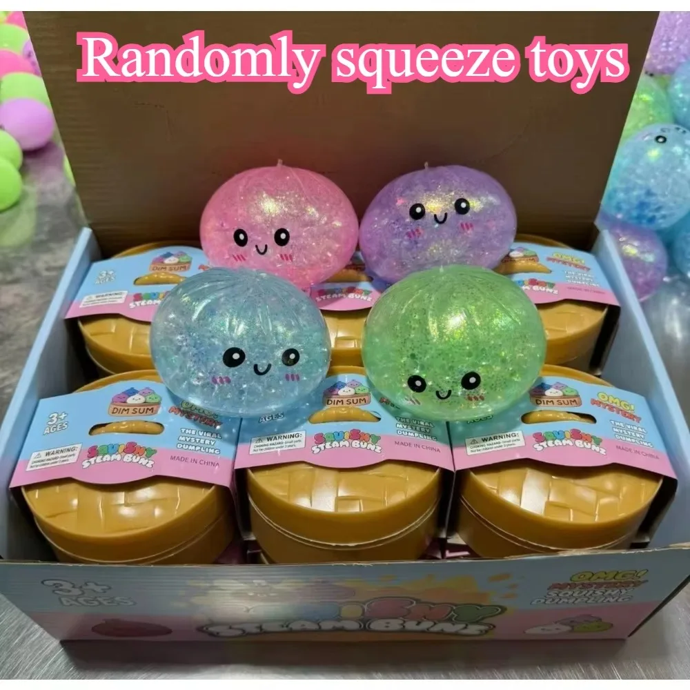 Blind Box Colorful Simulated Dumpling Squishy Relaxing Relieve Anxiety Antistress Enhance Happiness Rebound Squeeze Reliever Toy