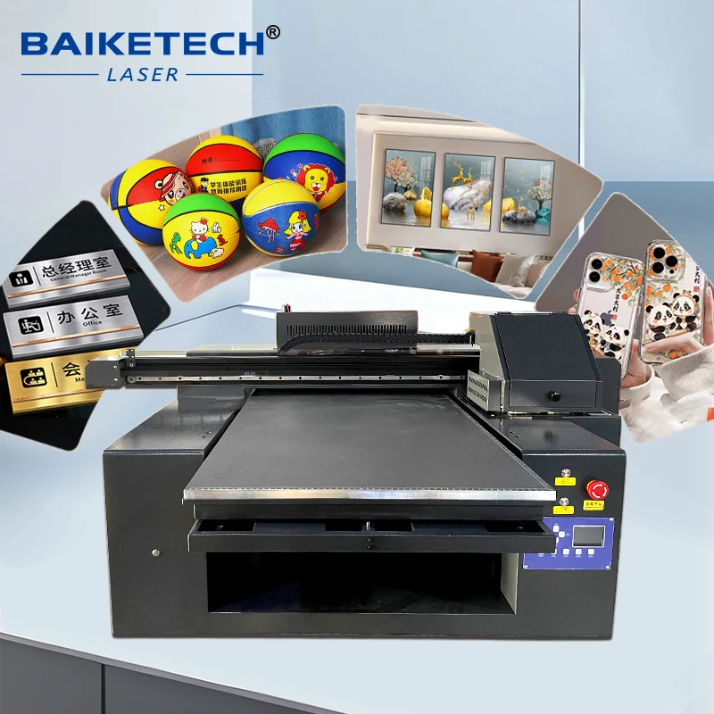 TH-5060X1  Epson DX10 Dual-Head Fully Intelligent UV Flatbed Printer for Crystal Marker Cylinder Mirror Printing great promotion