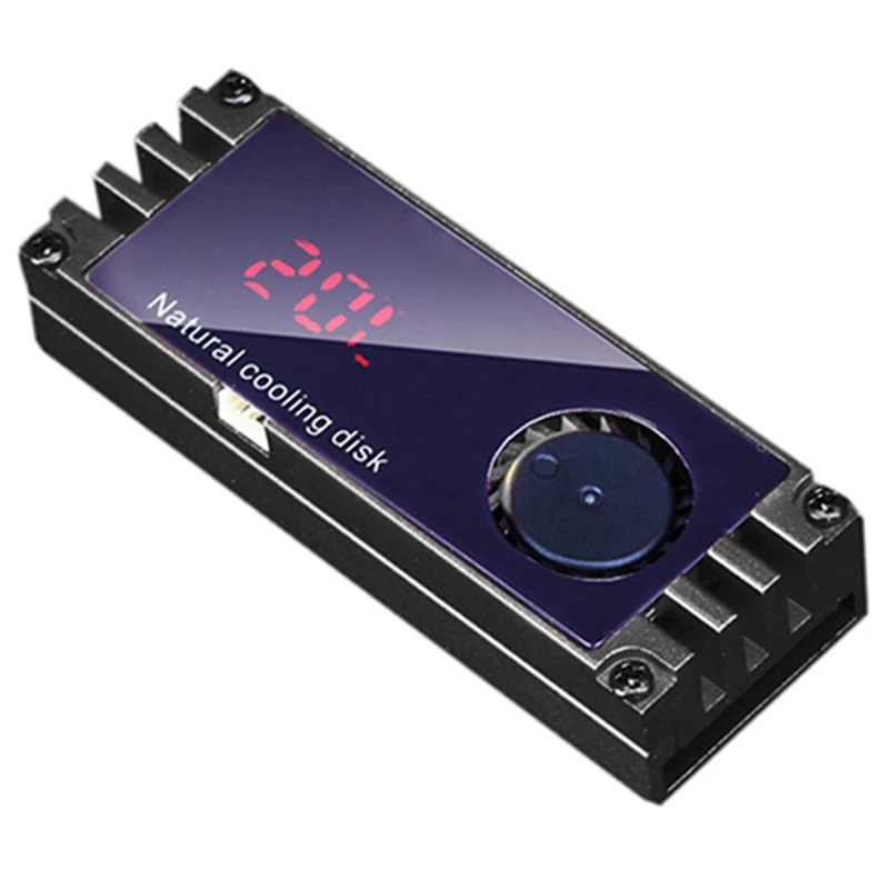 

New M2 SSD Heatsink Cooler Temperature OLED Digital Display M.2 2280 NVME SSD Solid State Hard Disk Radiator Heat Black