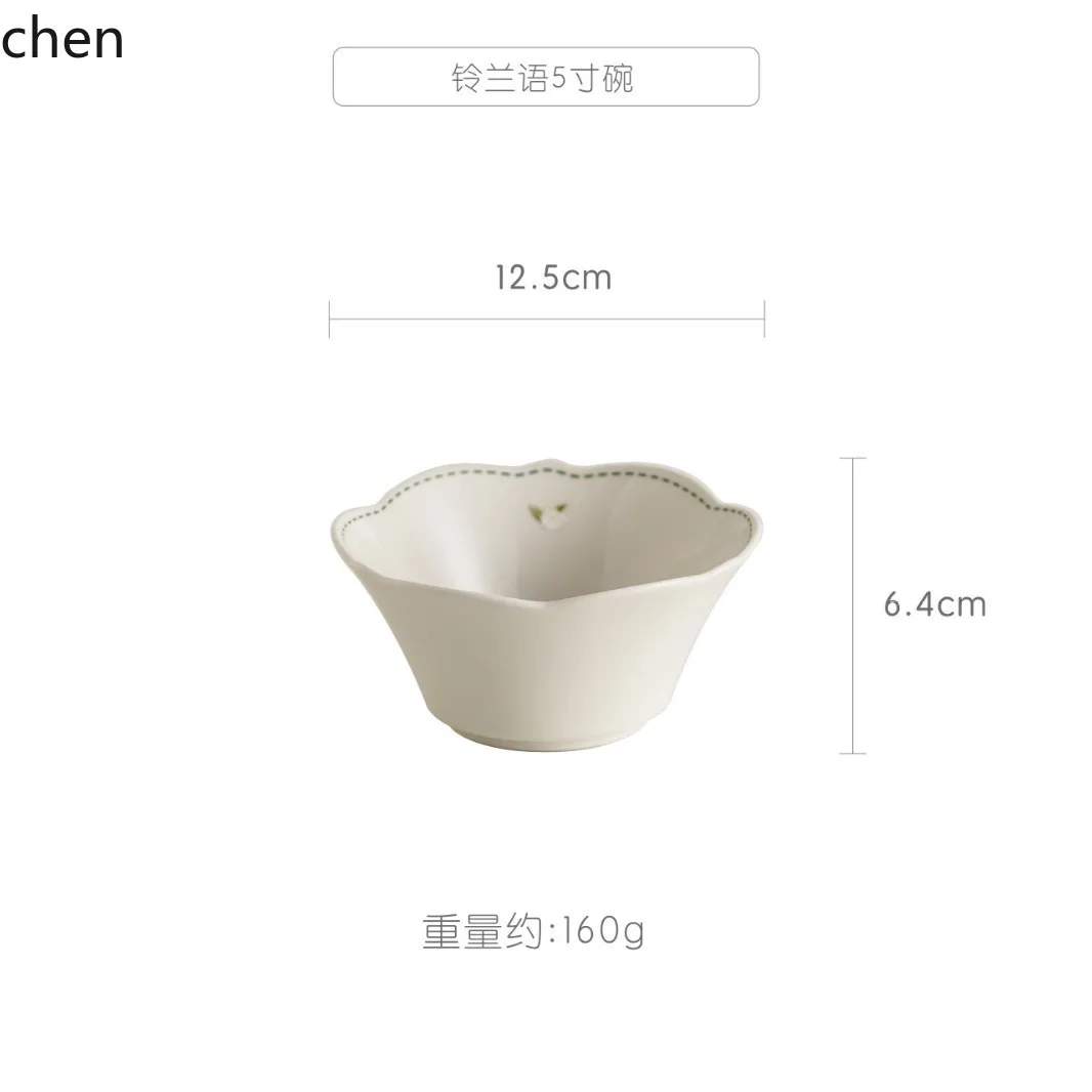 Picture 7: HYS lace lily of the valley ceramic plate - home tableware lace bowl & plate set