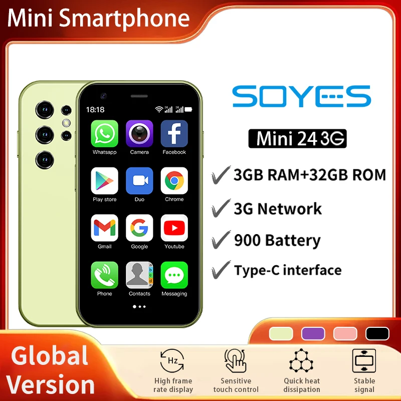 Mini 24 inch smartphone | 3GB RAM+32GB storage | Android system+Google Play Store | Dual SIM dual standby | Christmas gift