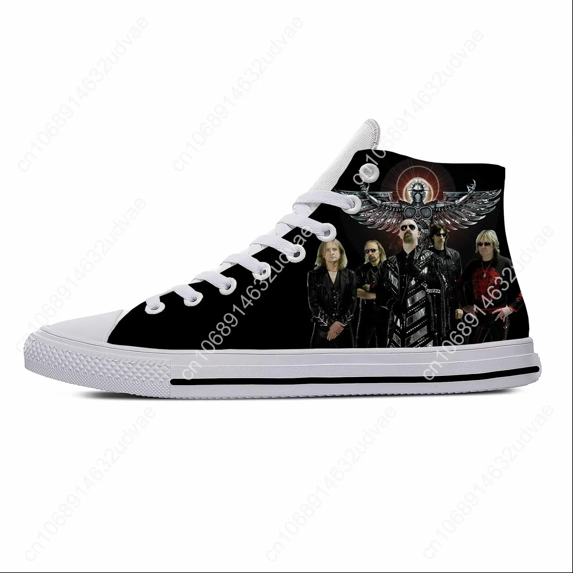 Ksiądz Heavy Metal zespół rockowy muzyka Judas modne buty odzież na co dzień wysokie, lekkie, oddychające buty sportowe męskie/damskie z nadrukiem 3D