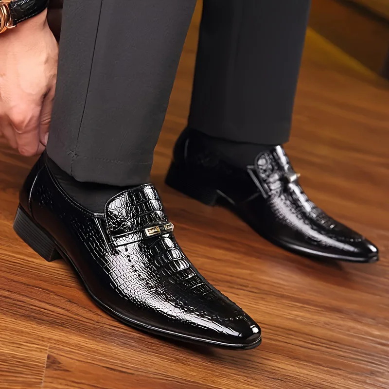 

Men's business leather shoes, wedding shoes, fashionable, casual, versatile and comfortable pointed-toe leather shoes