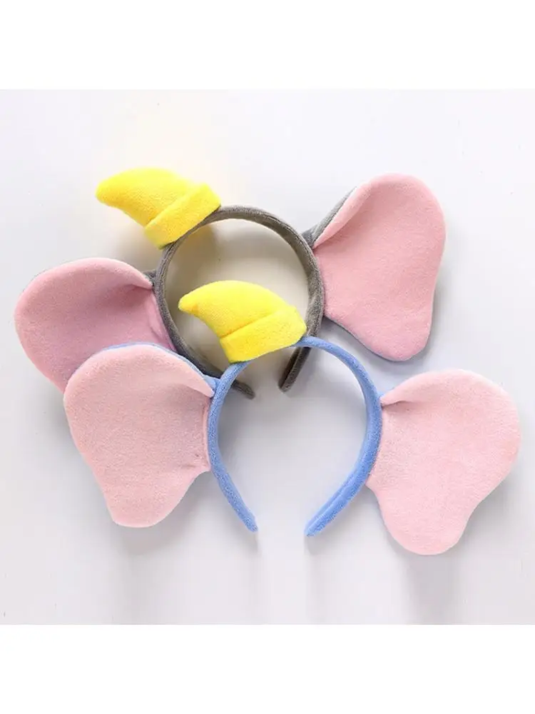 Elefante de orejas pelo aro de dibujos animados de animales tocado lavado Maquillaje facial diadema Animal accesorio para el cabello prenda para la