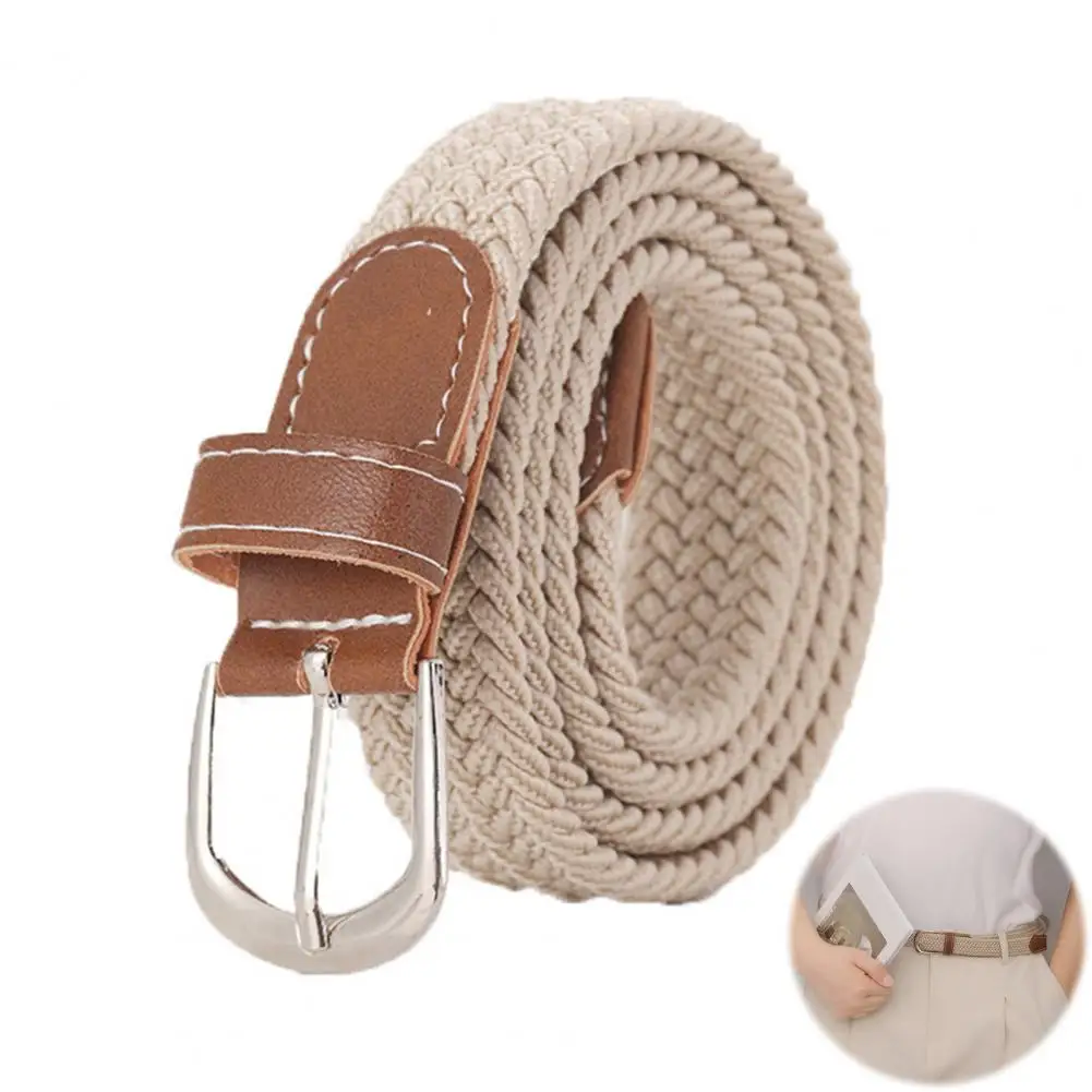 1 шт. эластичный тканый плетеный ремень для мужчин и женщин, повседневные джинсы для юниоров, брюки, пояс для гольфа, парусиновый ремень