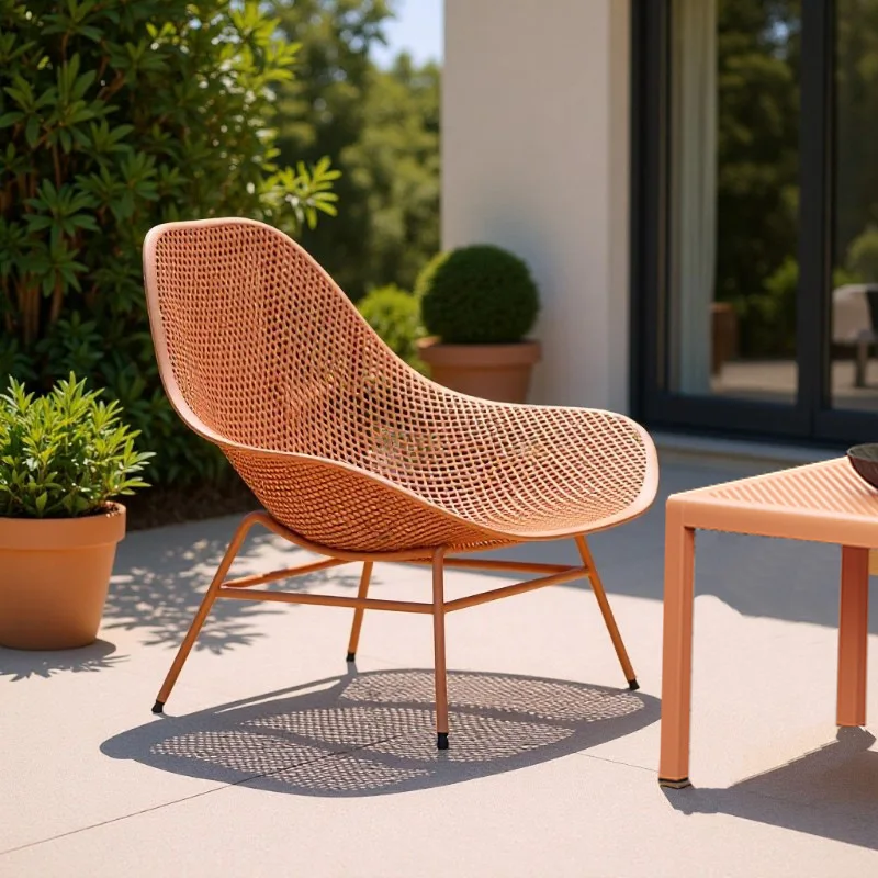 &Outdoor Table and Chair Set, Waterproof and Sunproof Leisure Furniture for Open-air Balconies, Courtyards, Homestays and Villas