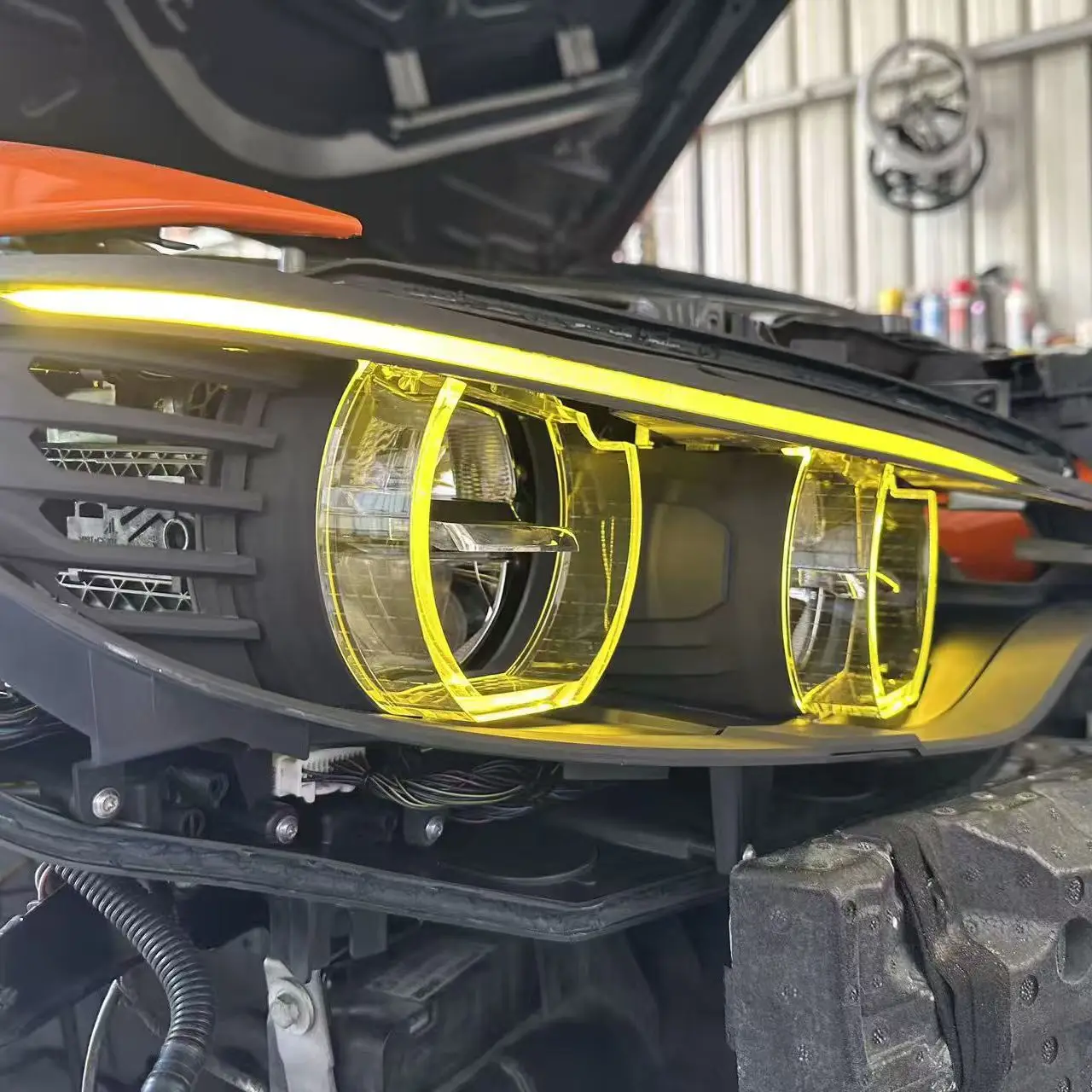 

Yellow DRL LED Board For BMW F32 F33 F36 M3 M4 adaptive 4 Series CSL Style F80 F82 F83 Angel Eye Exclusive features EYEBROWS