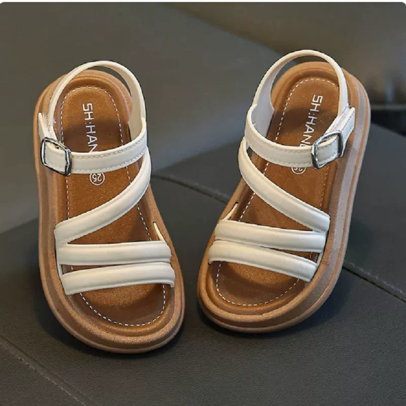 Girls Sandals 2026 Summer Children's New Cool Fashion Princess Cute Versatile Shoes for Students Flat Sandal Casual Shoe