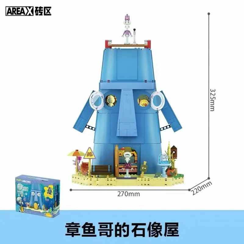 AREA-X SpongeBob SquarePants Serie Bouwstenen Sea Dominator Rijschool Decoratieve Bouwstenen Prachtige Cadeaus