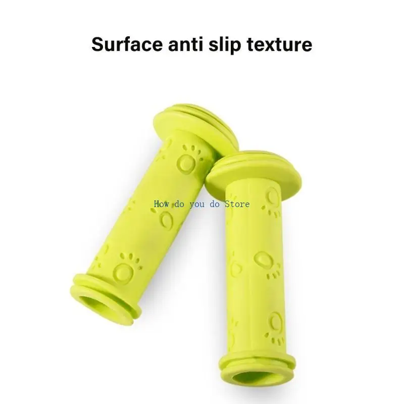 19QF سهلة التركيب مقابض مقبض الدراجة للأطفال غير قابلة للانزلاق وتصميمات ملونة مقابض مقود الدراجة من أجل ركوب آمن #5