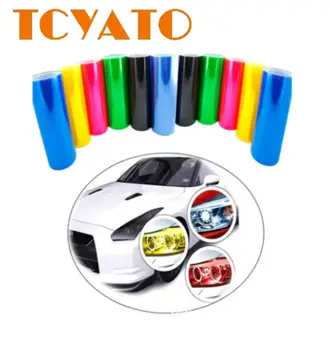 TCYATO 1公尺 x 30公分 汽車隔熱膜 頭燈 霧燈 尾燈貼紙 煙燻色隔熱膜 8 最佳銷售 尾燈燻黑膜 - №6