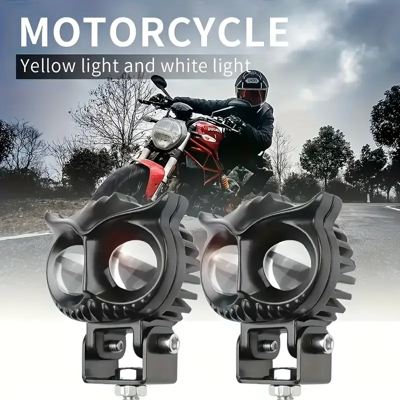 

Motorcycles Fog Light Led Headlight Car Dual Color Owl Design Head Light ATV Scooter for Auxiliary Spotlight Lamp Accessories