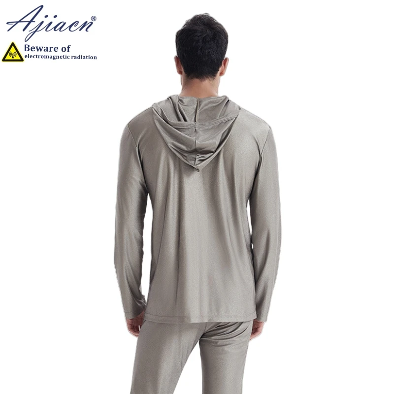 Genuine anti-radiation 100% silver fiber knitted fabric men\'s long underwear Electromagnetic radiation shielding underwear