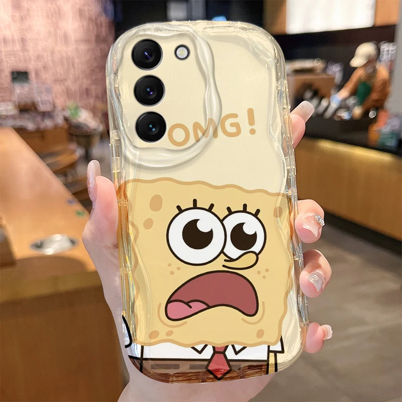 S-SpongeBobs Phone Case for Samsung Galaxy S24 S23 S22 S21 Ultra Plus S20 FE A73 5G A72 A71 A54 A53 A52 A51 A50S A50 Back Cover