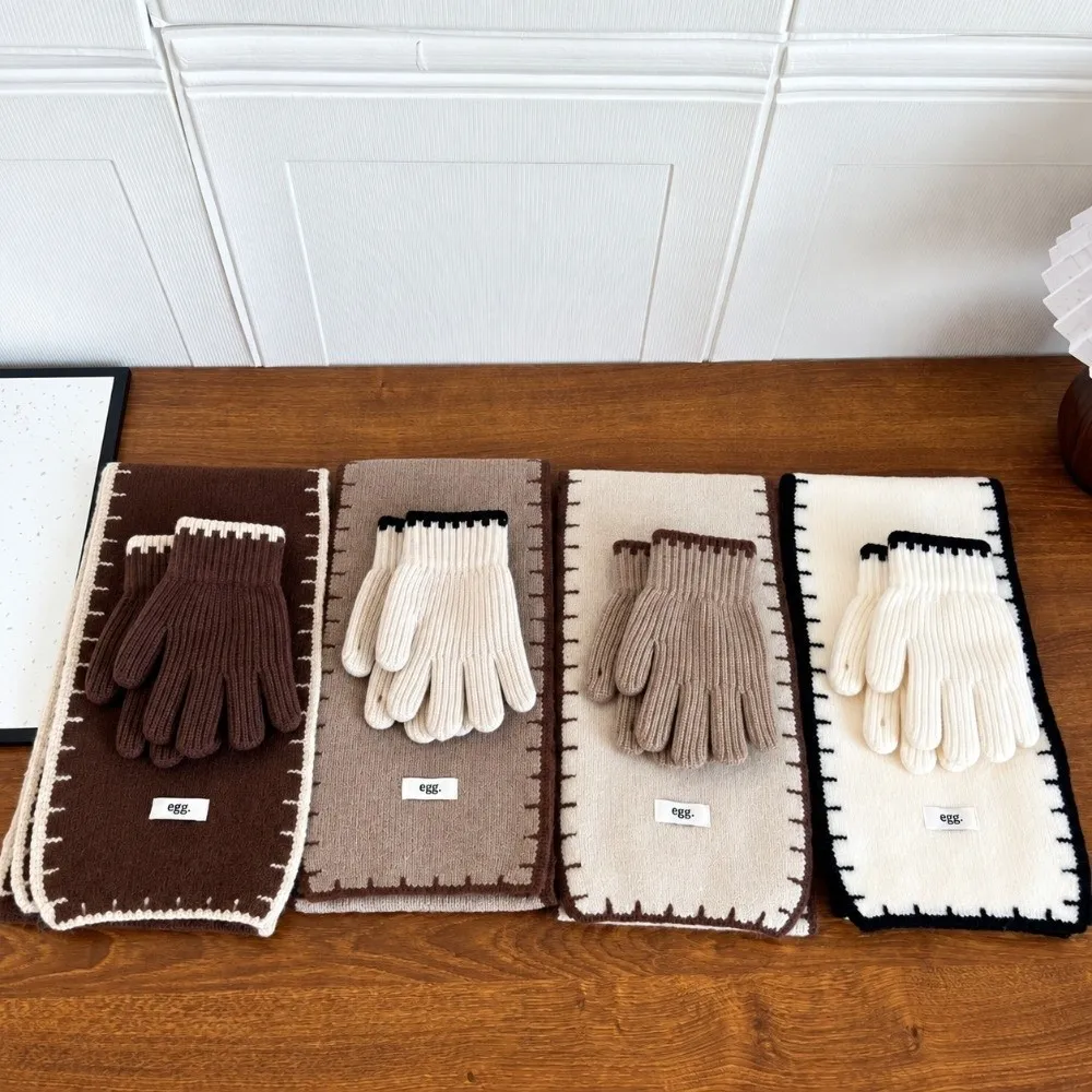 1 pair Korean Style Soft Knitted Mittens Windproof Thick Kids Winter Gloves Warm Crochet Gloves Kids