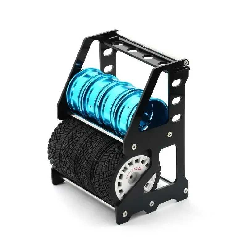 

Wheel Tires Rack Tire Storage Rack for 1/10 On-Road Racing Rally Drift Car 1/18 1/24 RC Crawler Car TRX4M SCX24