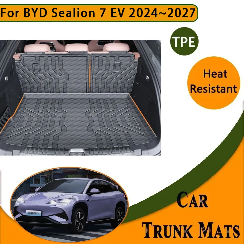 

Car Trunk Mats For BYD Sealion 7 07 EV 2024 2025 2026 2027 Waterproof Carpet Storage Pad Cargo Liner Rug Carpet Auto Accessories