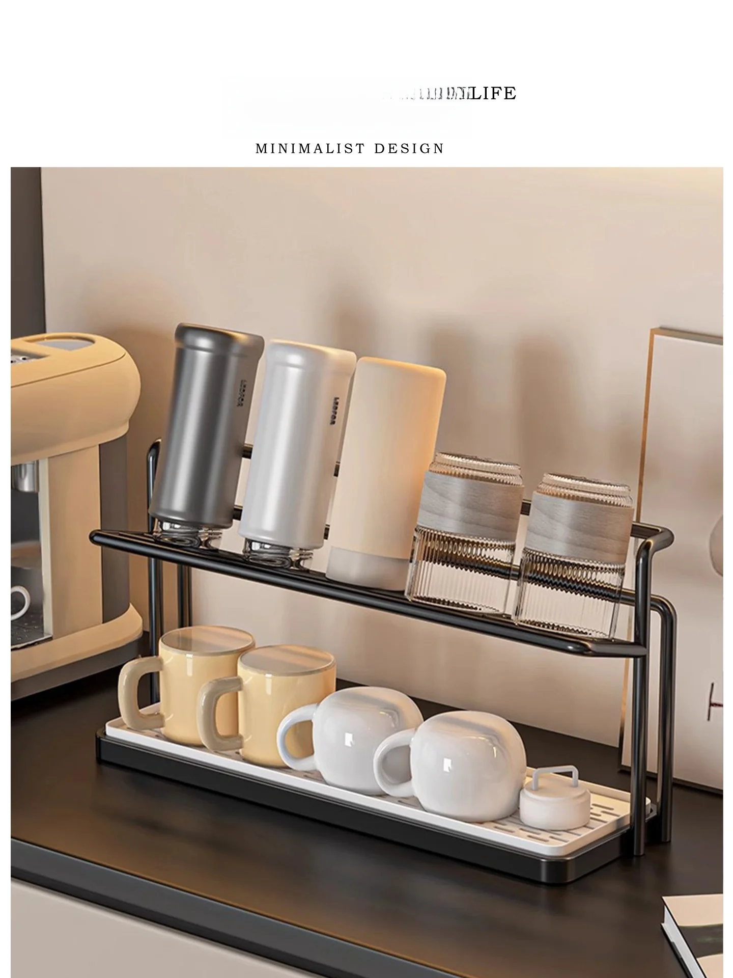 

Двухуровневая подставка для сушки посуды Tlife: органайзер для столешницы, подставка для чашек, аксессуары для ванной и кухни, инструменты для уборки дома