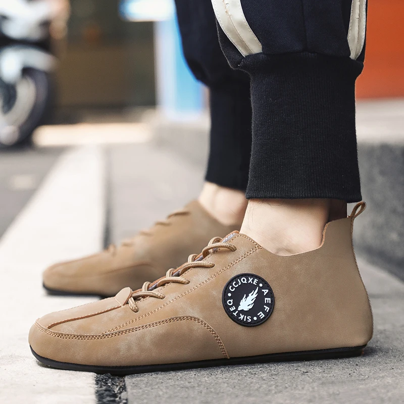 MAEDEF Men's Loafers Lightweight Driving Casual Thin Bottom Flats Shoes Soft Sole Comfortable Non Slip Lace-up Walking Shoes Men image 2