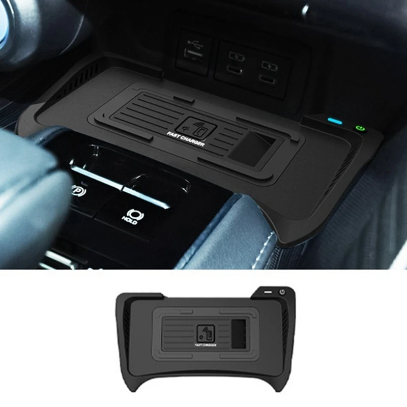 1 Piece 15W Car Wireless Charger Phone Charger Charging Plate Pad Phone Holder For Toyota Harrier Venza 2022