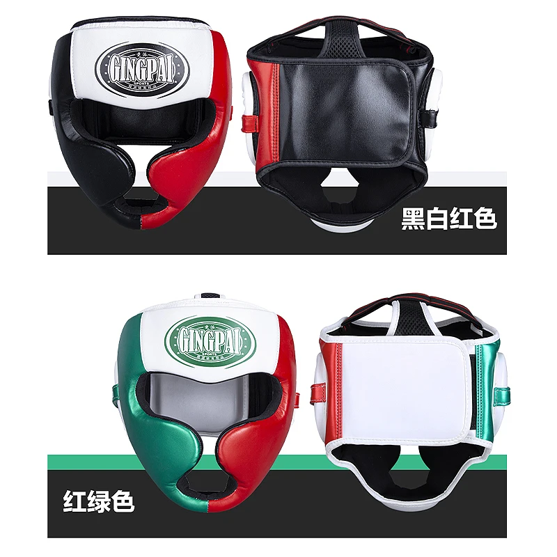 Full-covered Pu Boxing Helmet Kids Adults Muay Thai Training Sparring Boxing Headgear Gym Equipment Taekwondo Head Guard