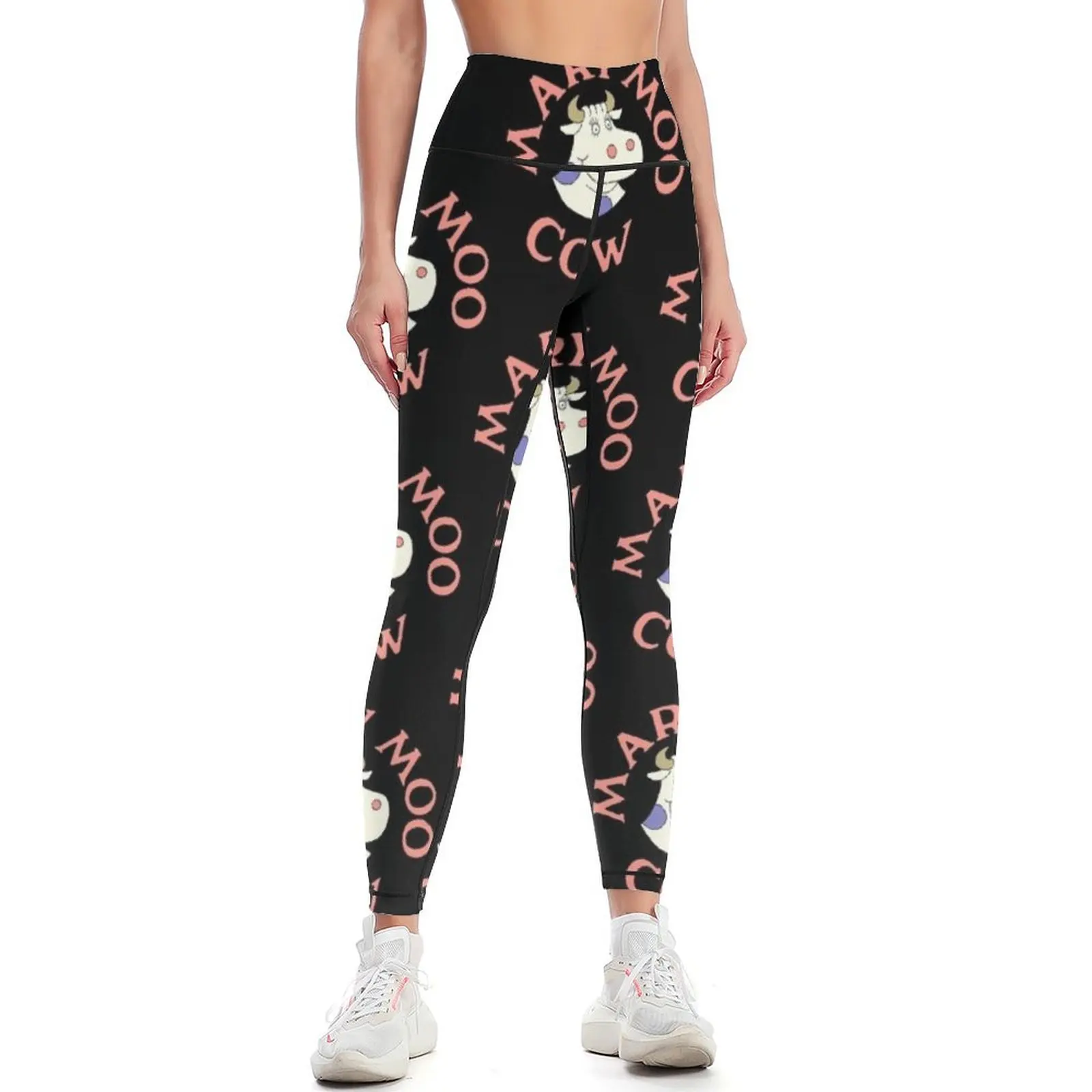 Mary Moo Cow ? Logo Classic Leggings gym wear Women's sports pants Womens Leggings