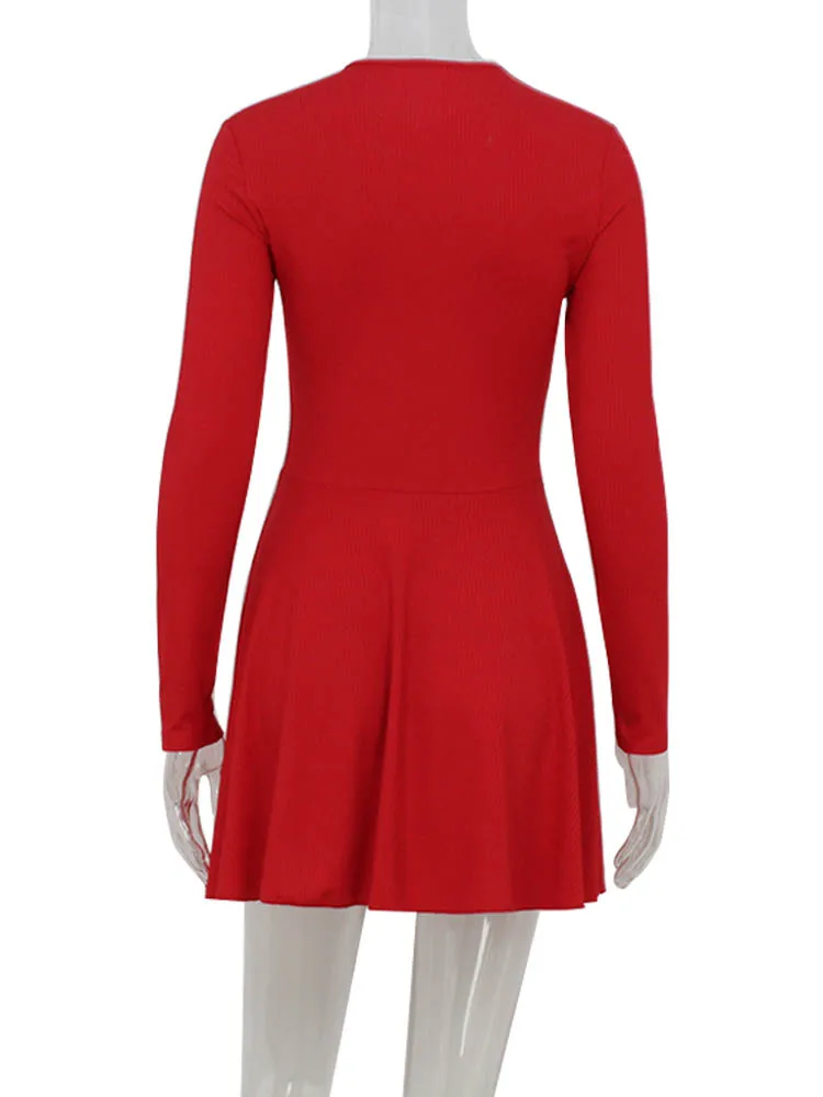 Cnyishe vestidos femininos malha retalhos sheer manga longa sexy clube moda o pescoço a linha bainha bodycon feminino vestidos robes