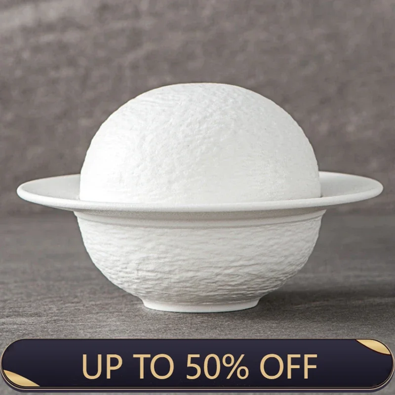 Ceramic Rock-patterned Stew Cup Soup Cup Bowl Hotel Restaurant Tableware Sea Cucumber Abalone Cup Creative Planet Dessert Bowl