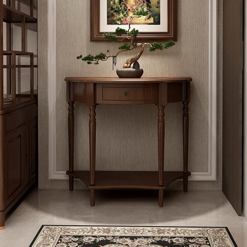 

Rustic Classic Console Table With Drawers Mid Century Retro Small Console Table French Elegant Furniture Living Room Furniture