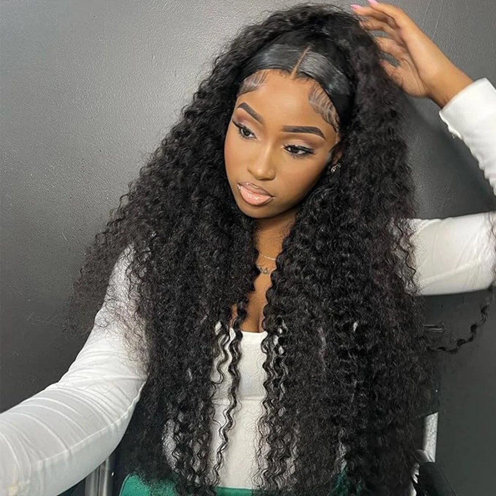 

Deep Wave 13x6 Lace Frontal Human Hair Wig Pre Plucked Curly 13x4 Lace Front Wigs Brazilian 100% Human Hair Wig For Women